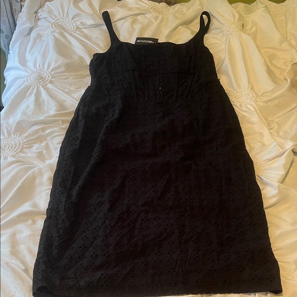 PrettyLittleThing Black Mini Dress - Picture 1 of 6